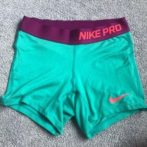 Nike Pro Teal Spandex